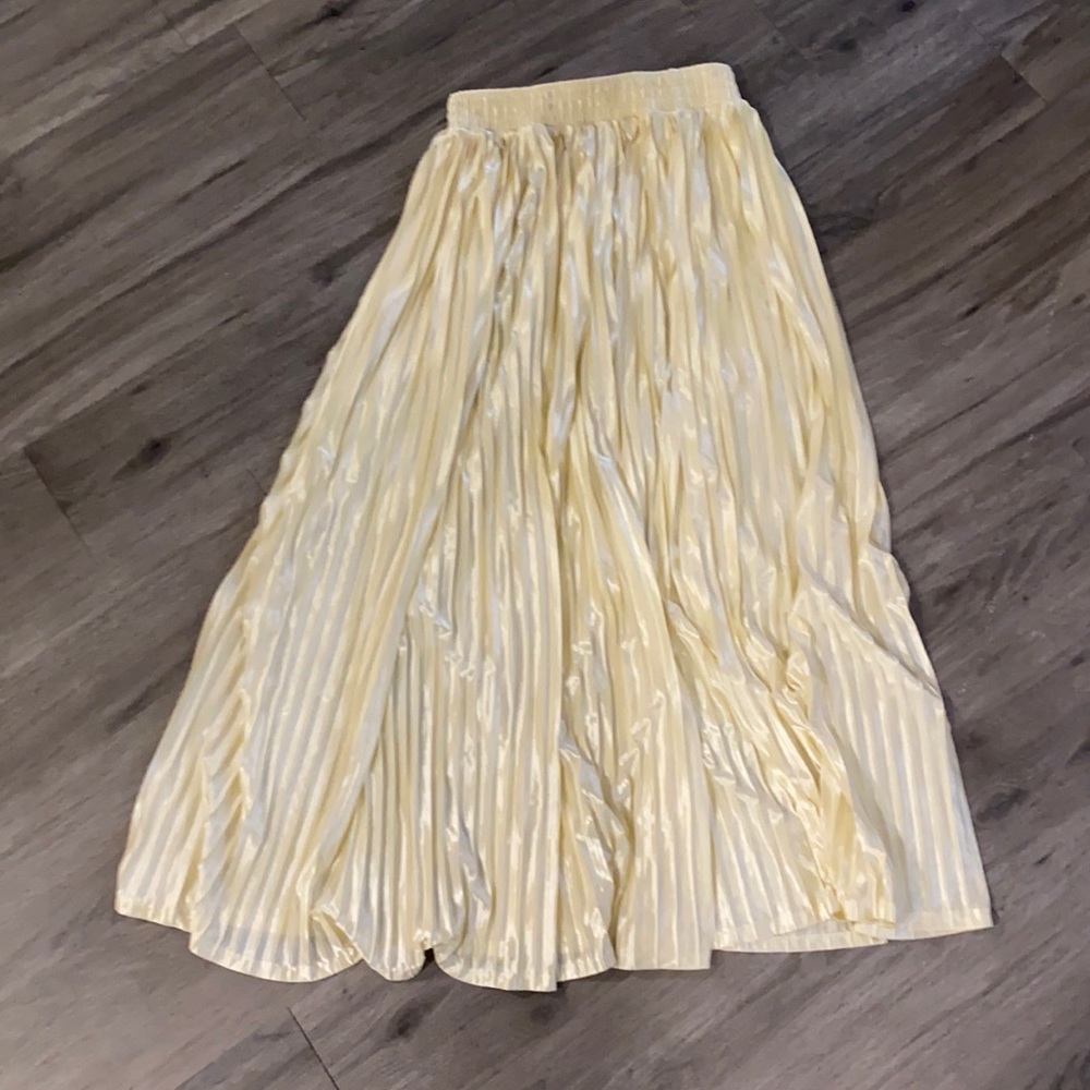 American apparel pleated ankle length skirt